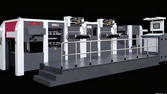 कार्डबोर्ड शीट मोटाई 0.1-3 मिमी 0.1 मिमी डाई-कटिंग परिशुद्धता के साथ पन्नी गर्म मुद्रांकन मशीन