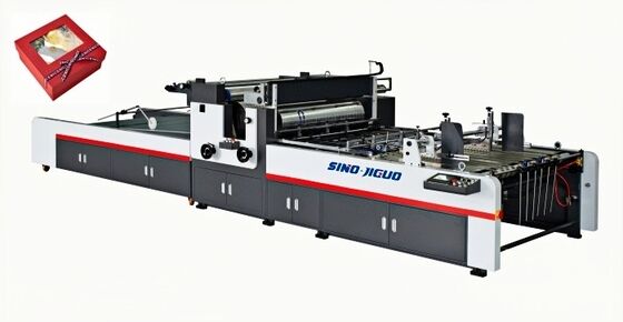 नालीदार और कार्डबोर्ड के लिए स्वचालित विंडो पैचिंग मशीन SINO JIGUO TC-1500A | आकार: 6200×2300×1700मिमी